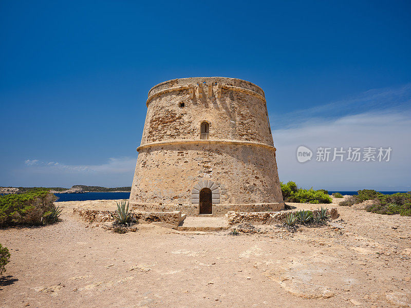 Torre d'en Rovira，古瞭望塔，伊比沙岛，西班牙